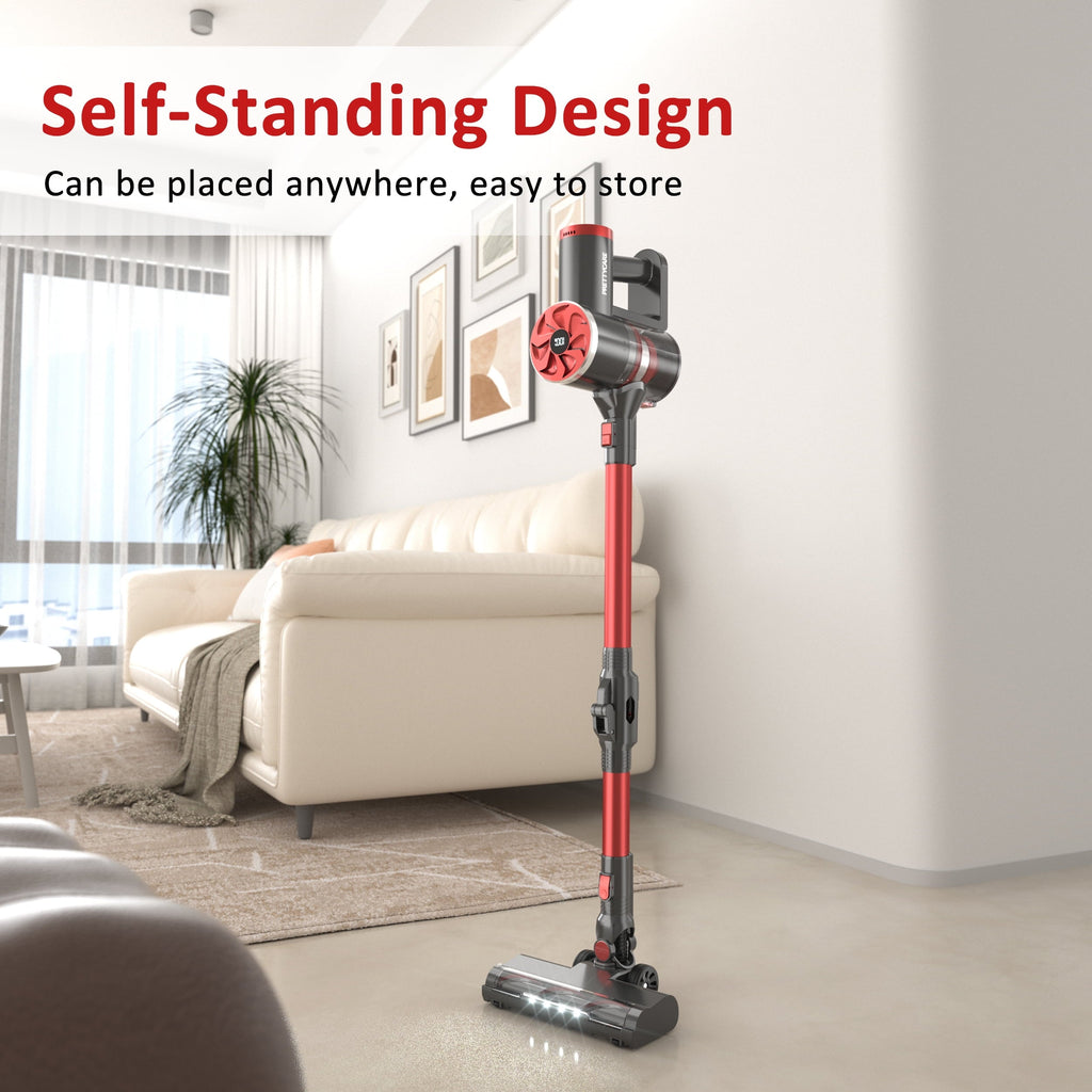 PrettyCare Cordless Stick Vacuum Cleaner - 160W, Lightweight