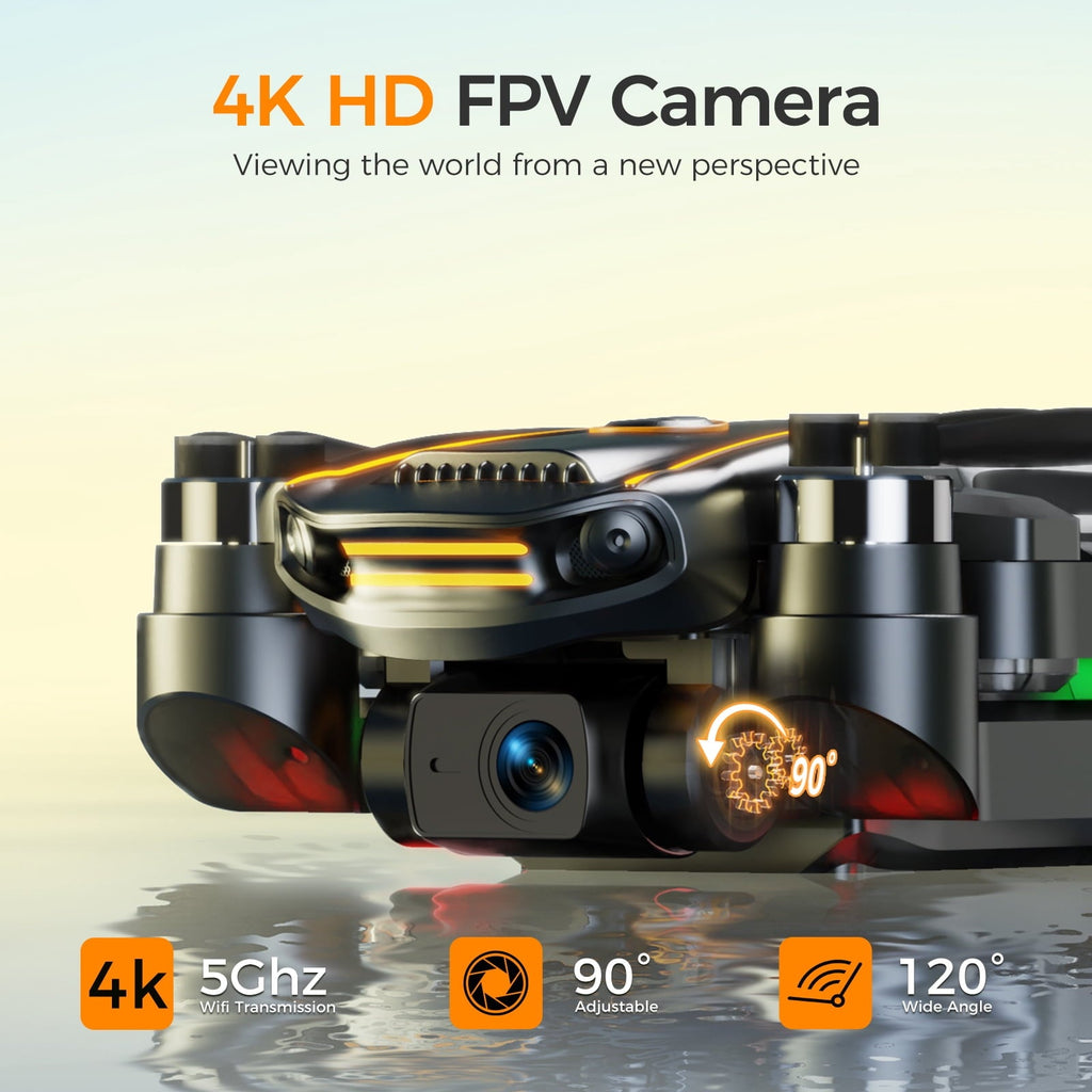 GPS Drone with 4K Camera,RC Drones with 4.5 inch HD Screen on Controller,Auto Return,2 Batteries for 45 min Flight Time,Long Range Transmission,Circle Fly and Follow Me Mode,Foldable Quadcopter
