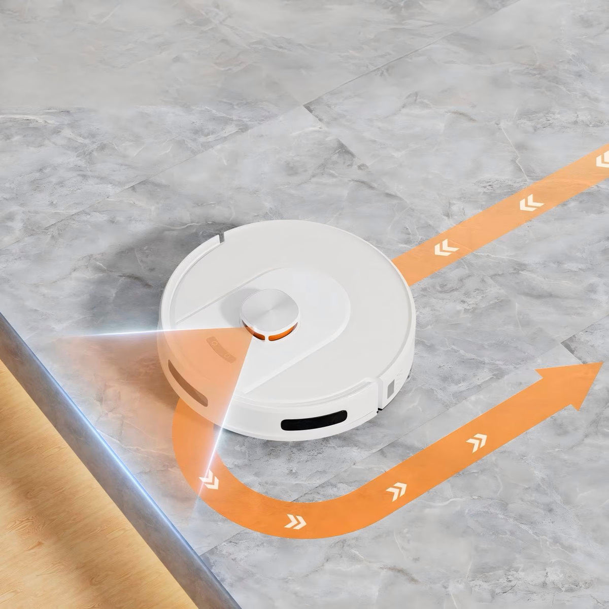 Robot Vacuum and Mop Combo Cleaner 9000pa,85 Days Self-Emptying & Recharging Station with 3D Home Mapping for Debris/Stain/Hair/Pet, L1 PRO, White